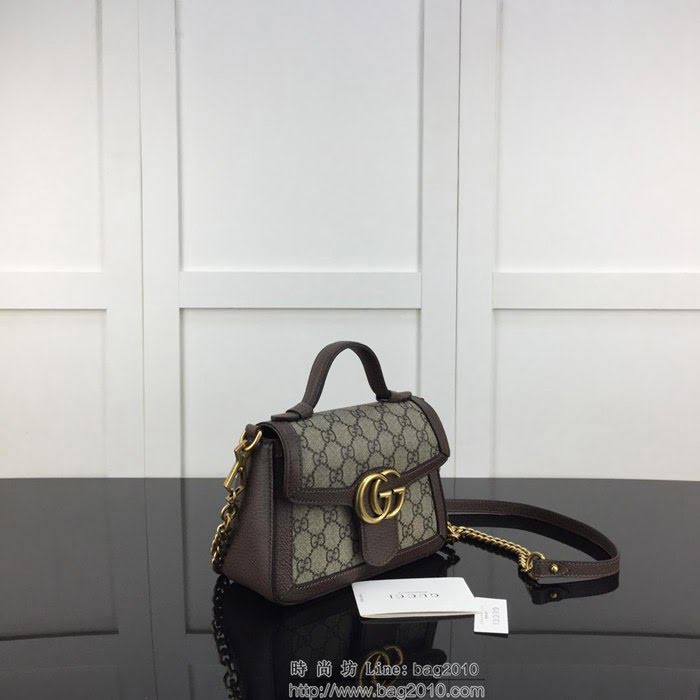 GUCCI古馳 新款 專櫃品質 原單 547260啡膠啡皮 手提 單肩 斜挎包HY1454